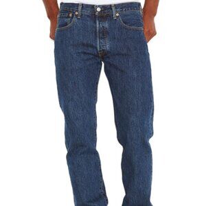 Levi’s 501 Big & Tall Original Shrink to Fit Straight Leg Jeans, 54 X 30, Blue